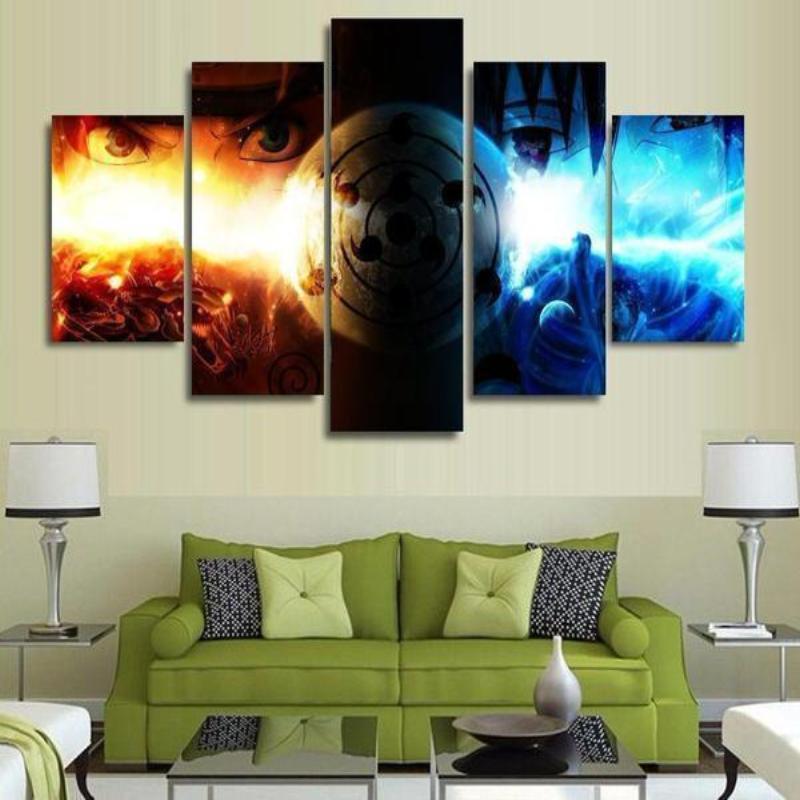 Naruto Uzumaki 5 Pieces Home Decoration Naruto Canvas-Naruto-Canvas,MultiColor,Naruto,Uzumaki