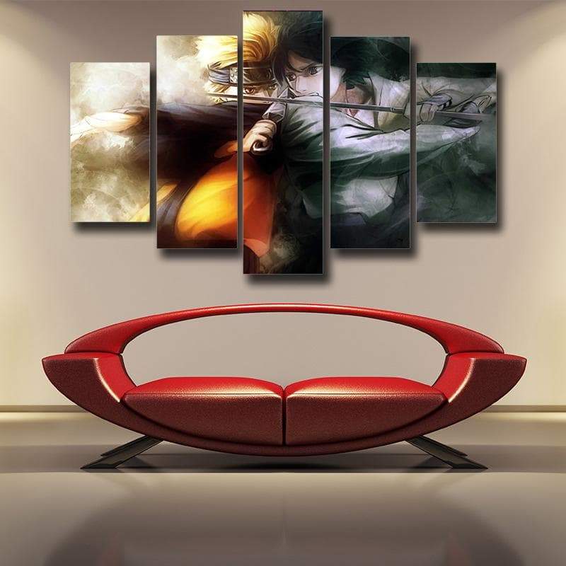 Naruto Vs Uchiha Sasuke Naruto Canvas-Naruto-Canvas,MultiColor,Naruto,Naruto and Sasuke