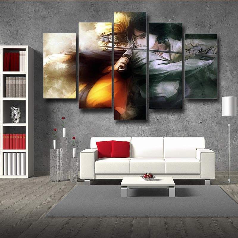 Naruto Vs Uchiha Sasuke Naruto Canvas-Naruto-Canvas,MultiColor,Naruto,Naruto and Sasuke
