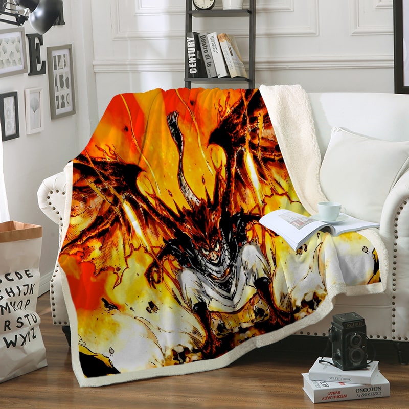 Natsu Dragon Empyrean Blend Fairy Tail Blanket