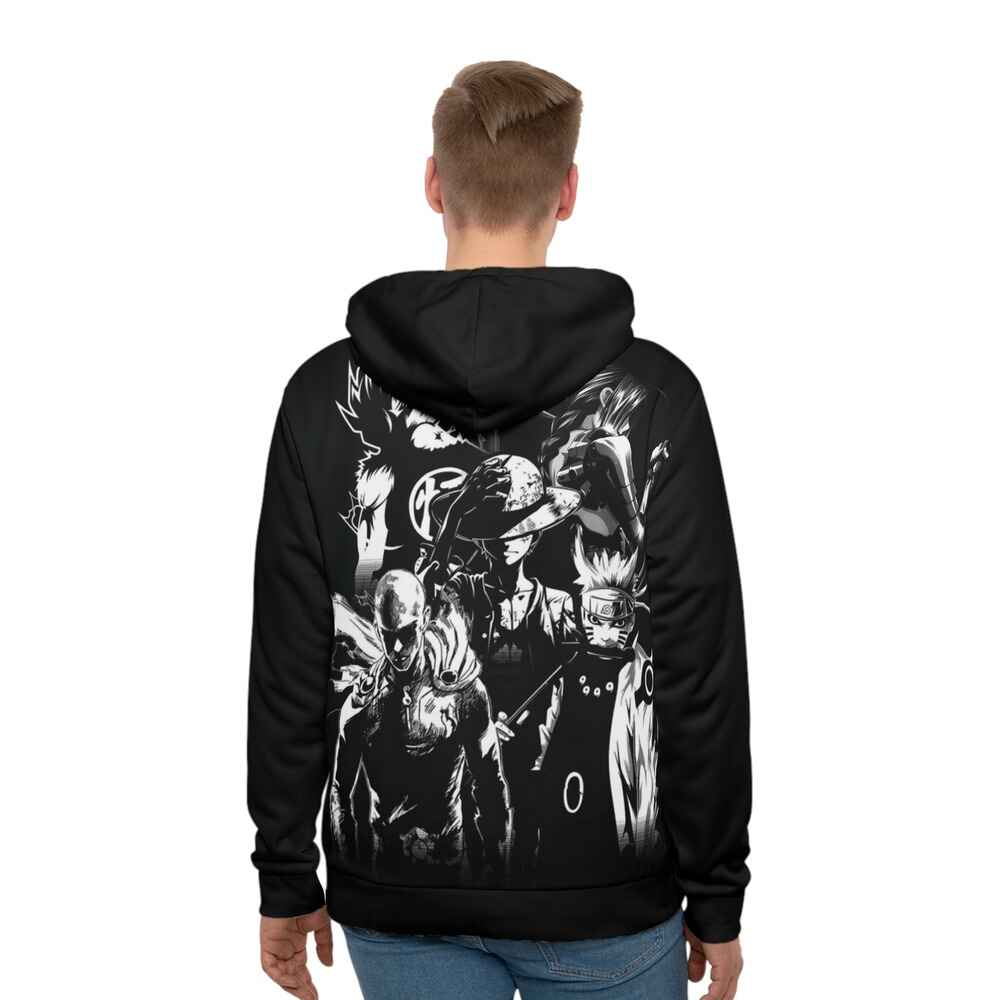 Big 5 Anime Brushed NAruto Goku Luffy Pullover Hoodie