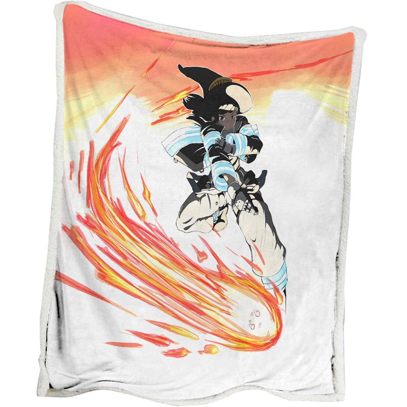 Fire Force Oze Maki Moderen Stitched Blanket