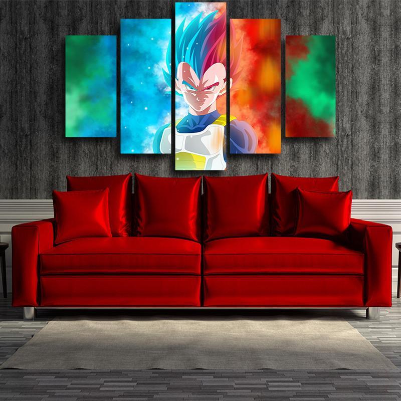 Prince Vegeta 3D Printed Anime Canvas