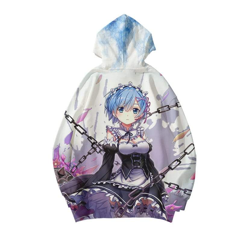 Rem Chains of Fate  Re Zero Pullover 3D Printed Hoodie