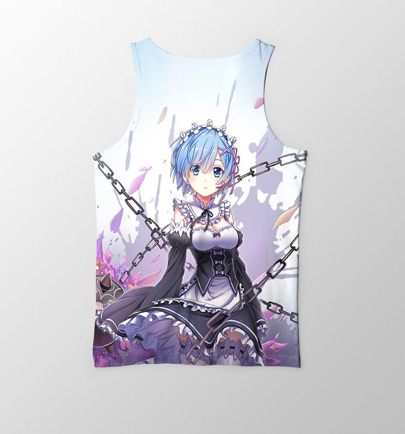 Re Zero Rem Chains of Fate Embossed Re Zero Tank Top
