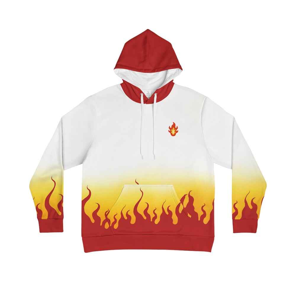 Rengoku Kyojuro Demon Slayer Pattern Pullover Hoodie