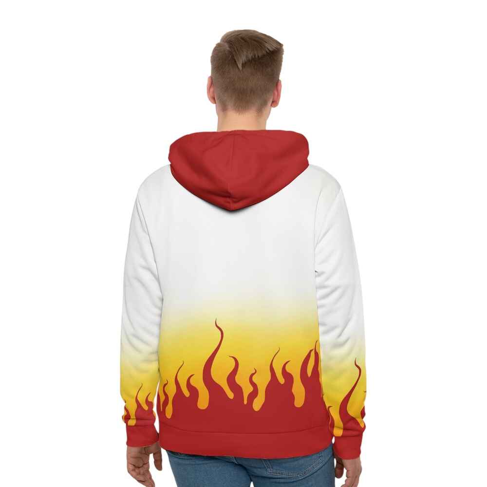 Rengoku Kyojuro Demon Slayer Pattern Pullover Hoodie