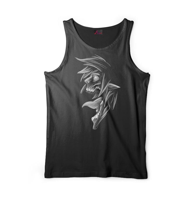 Rogue Attack Titan Brushed Dark Gray Shingeki no Kyojin Tank Top