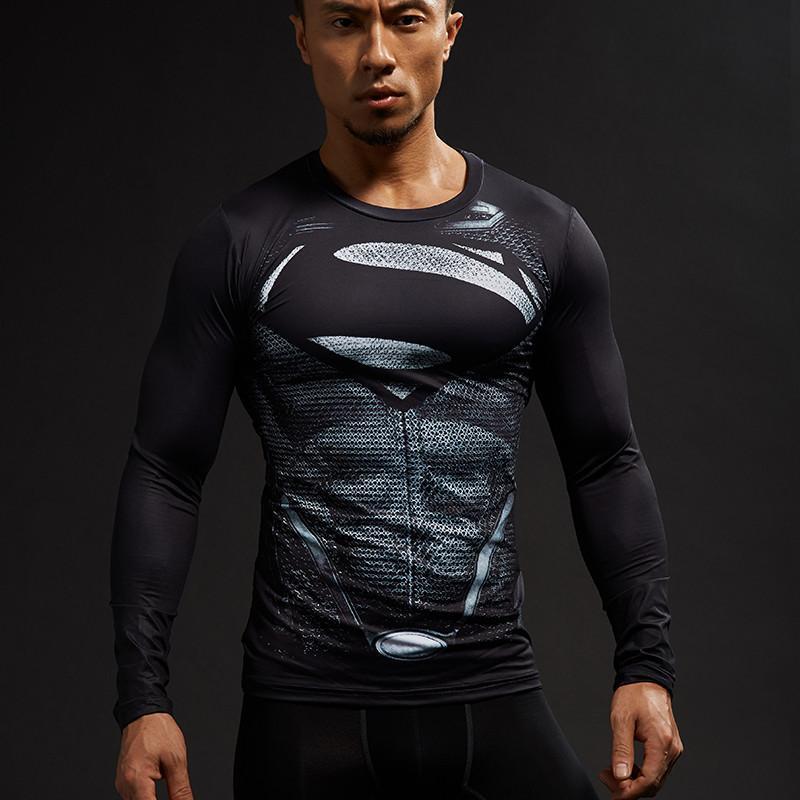Superman Cool Black Superman 3D Printed Long Sleeve Shirt - Anime Wise
