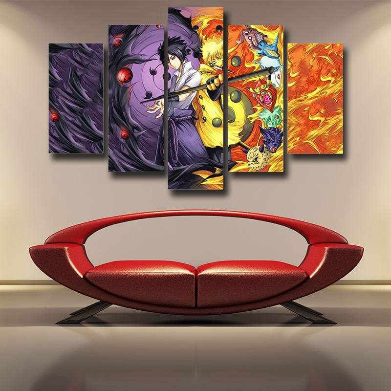 Sage Power Naruto And Sasuke 3D Printed Naruto Canvas-Naruto-Canvas,MultiColor,Naruto,Naruto and Sasuke