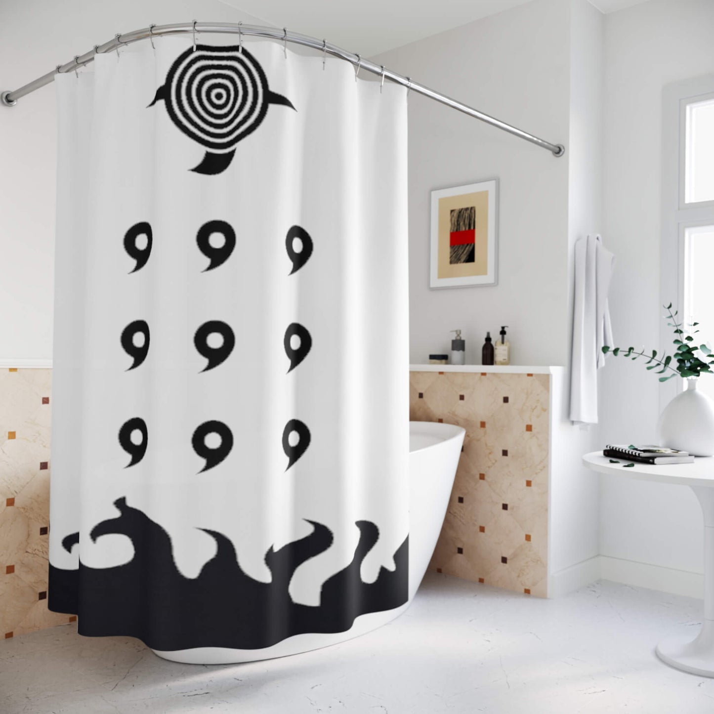 Naruto Sage of Six Path Devine Pattern Shower Curtains