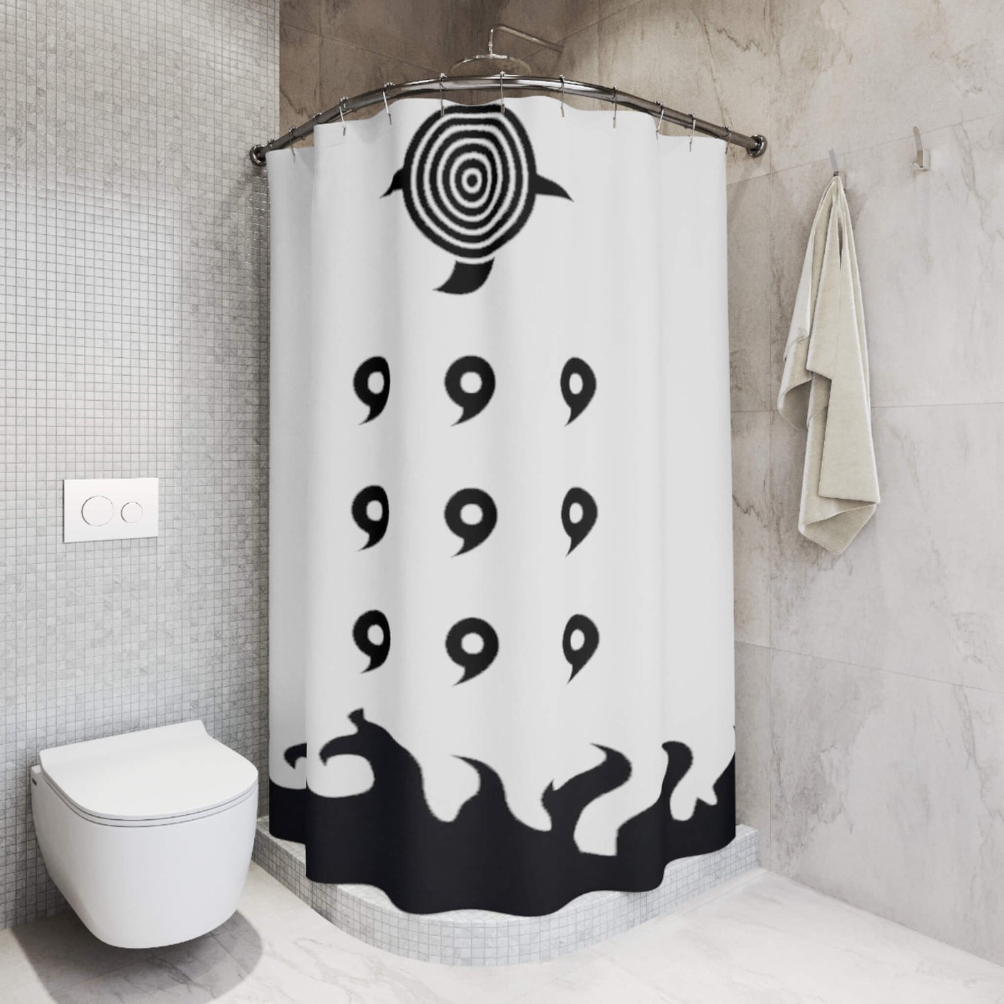 Naruto Sage of Six Path Devine Pattern Shower Curtains