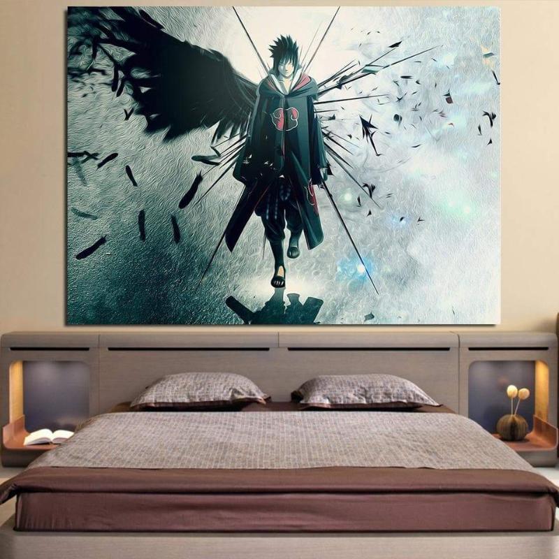 Sasuke Cursed Mode Naruto 3D Printed Naruto Canvas-Naruto-Blue,Canvas,Naruto