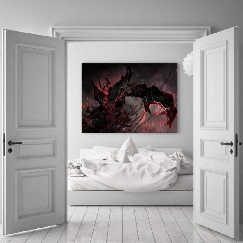 Shadow Fiend Black Art Style Shadow Fiend Canvas