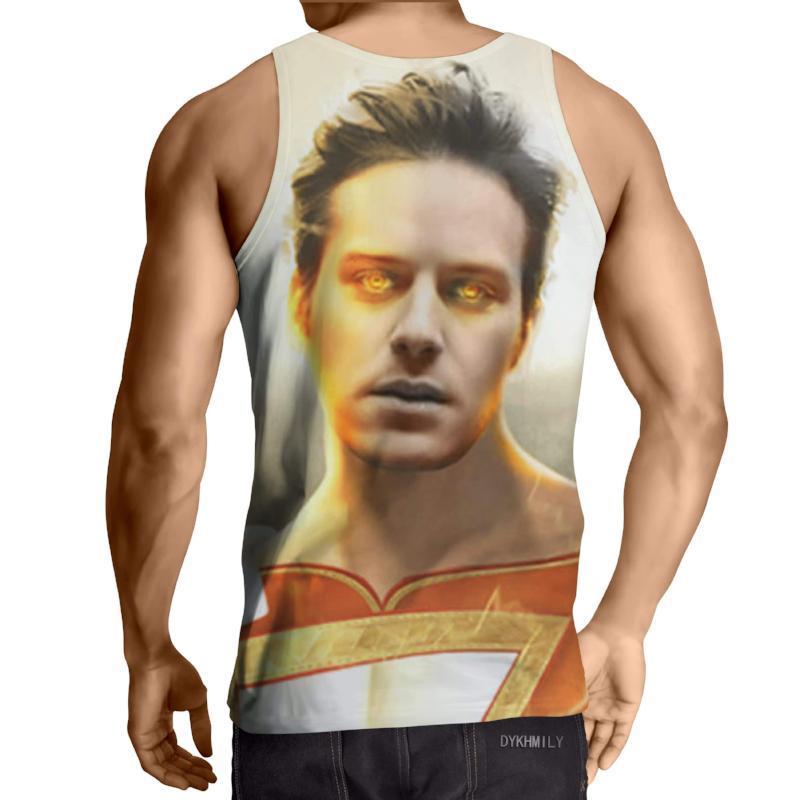 Shazam Face 3D Printed Shazam Tank Top - Anime Wise