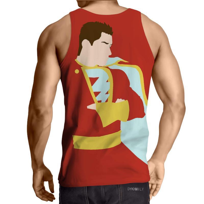Shazam Retro 3D Printed Shazam Tank Top - Anime Wise