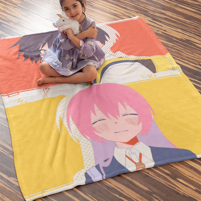 Shikimori's Not Just A Cutie Color Overlap Shikimori Throw Blanket