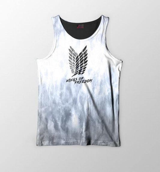 Attack On Titan Wings Of Freedom Ash Ti dye Look Shingeki no Kyojin Tank Top