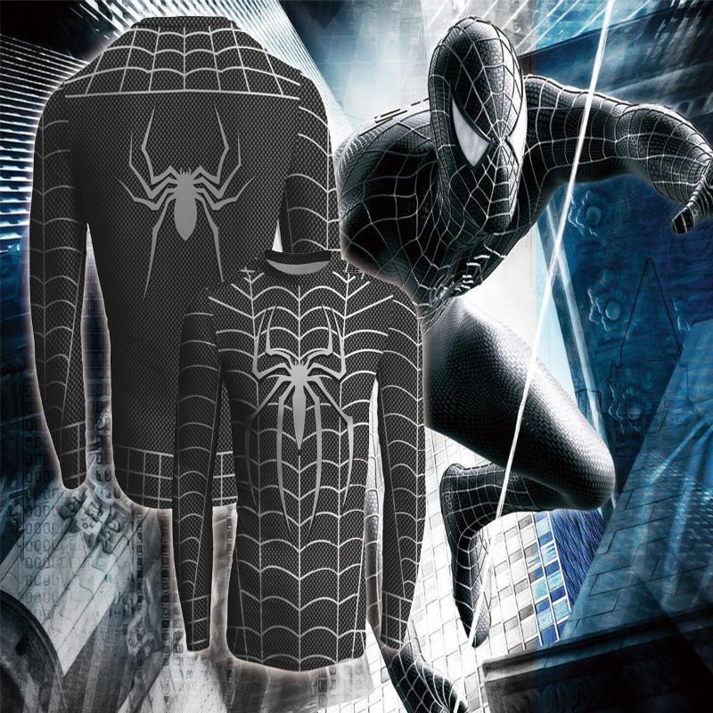 Spiderman Venom Black 3D Printed Spiderman Long Sleeve Shirt