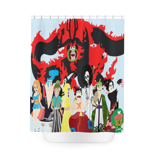 Sumarai Arc One Piece Abstract Anime Art Shower Curtains