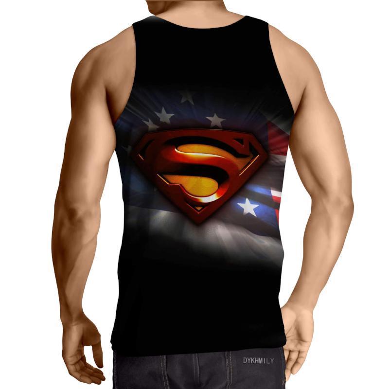 Superman America Hero 3D Printed Superman Tank Top - Anime Wise