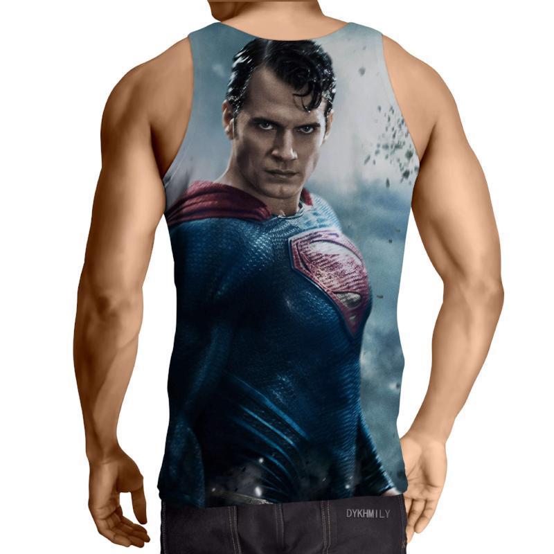 Superman Fighting God 3D Printed Superman Tank Top - Anime Wise