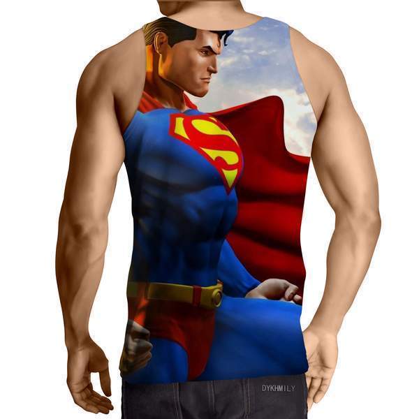 Superman Flying Wonder 3D Printed Superman Tank Top - Anime Wise
