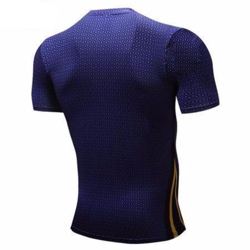 Superman Tee Dark Blue & Red Spandex 3D Printed Superman T Shirt - Anime Wise