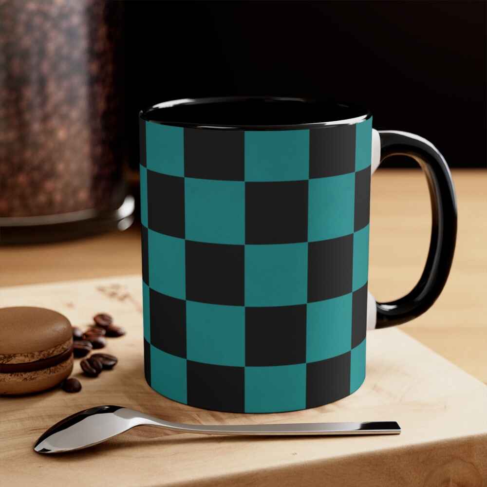 Tanjiro Kamado Demon Slayer Kaffeetasse mit klassischem Karomuster