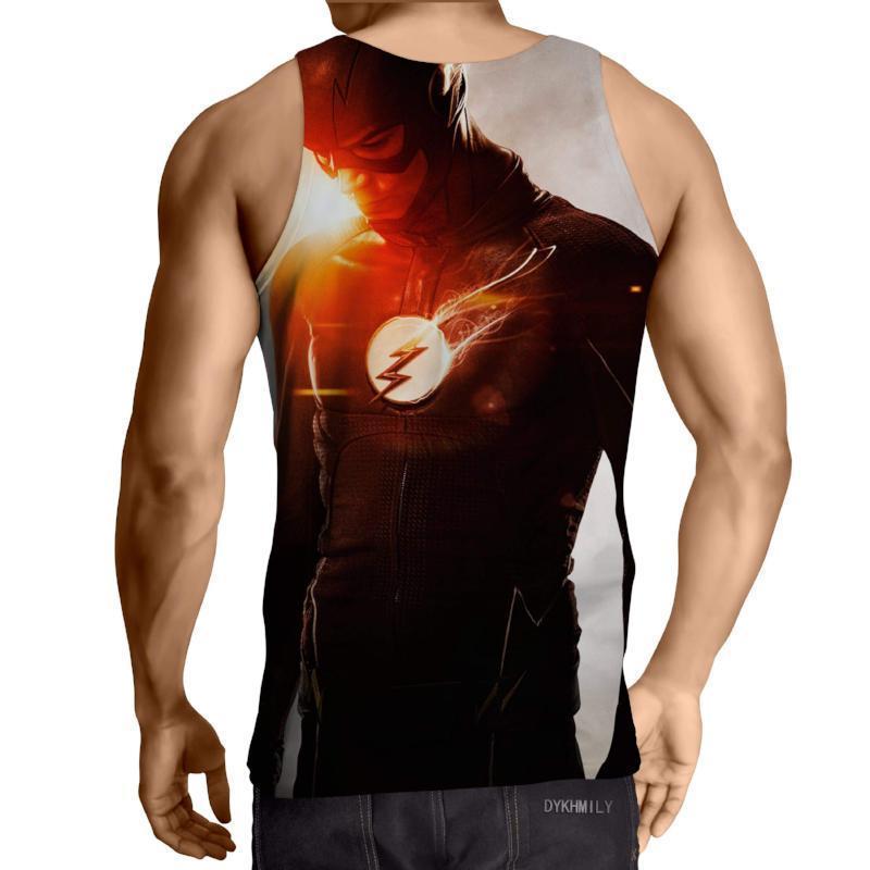 The Flash Black Orange 3D Printed Tank Top - Anime Wise