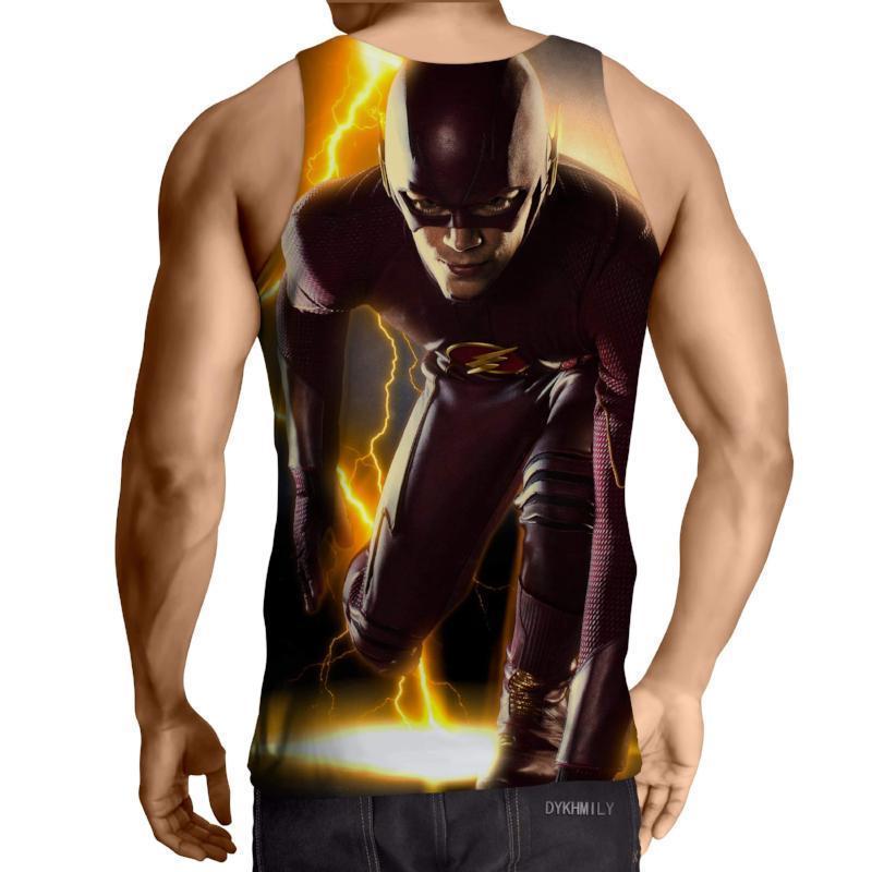 Black Yellow The Flash 3D Printed Tank Top - Anime Wise