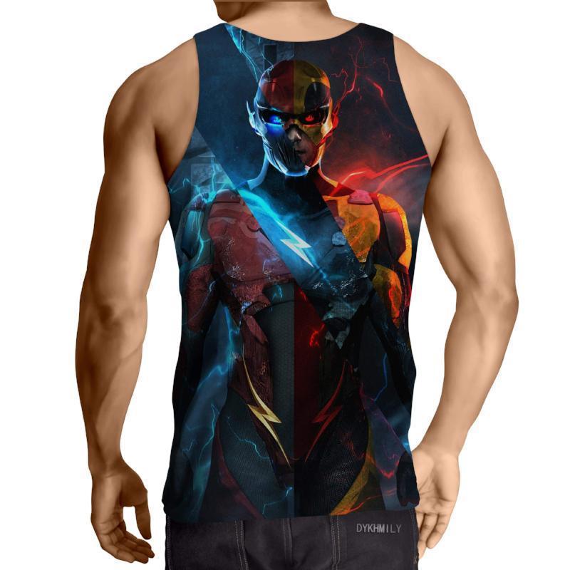 The Flash Dark Blue 3D Printed Tank Top - Anime Wise