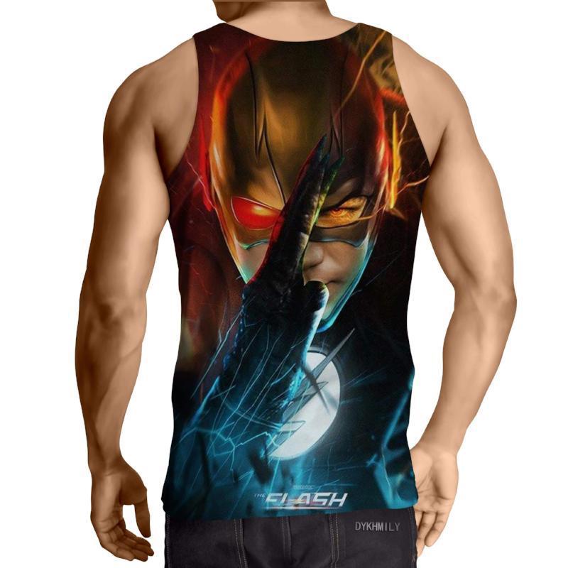 Red Blue The Flash 3D Printed Tank Top - Anime Wise