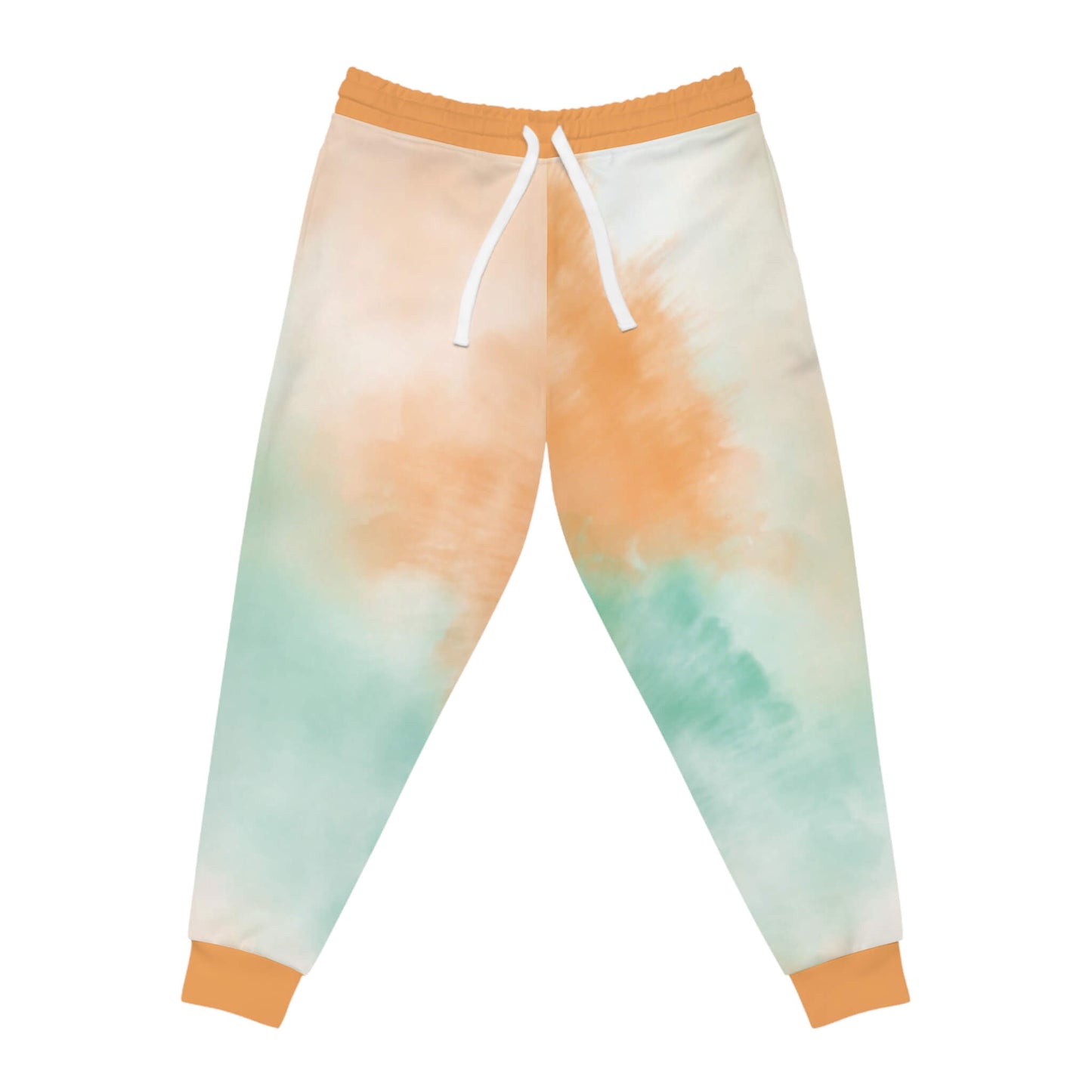 Tie-Dye Peach Green All Over Brushed Sweat Pants Joggers