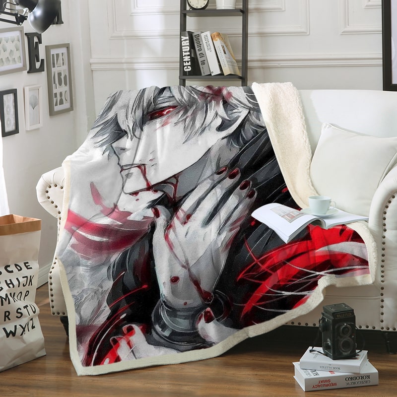 Tokyo Ghoul Root-A Kaneki Ken Modern Pattern Stitched Blanket