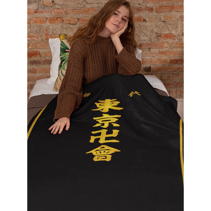 Tokyo Revengers Manji Gang Emblem Throw Blanket
