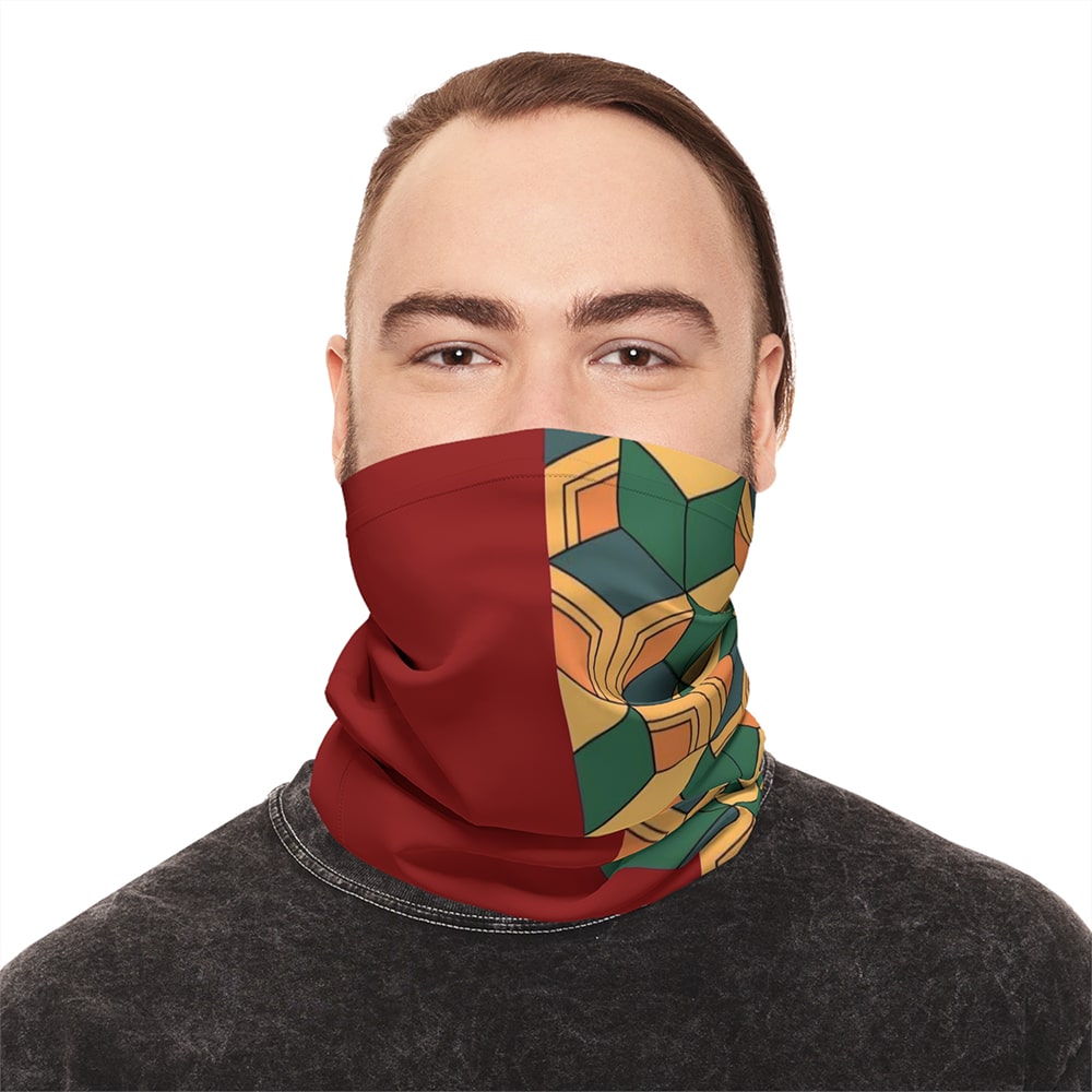 Tomioka Giyuu Classic Color Overlap Pattern Demon Slayer Neck Gaiter Bandana Scarf