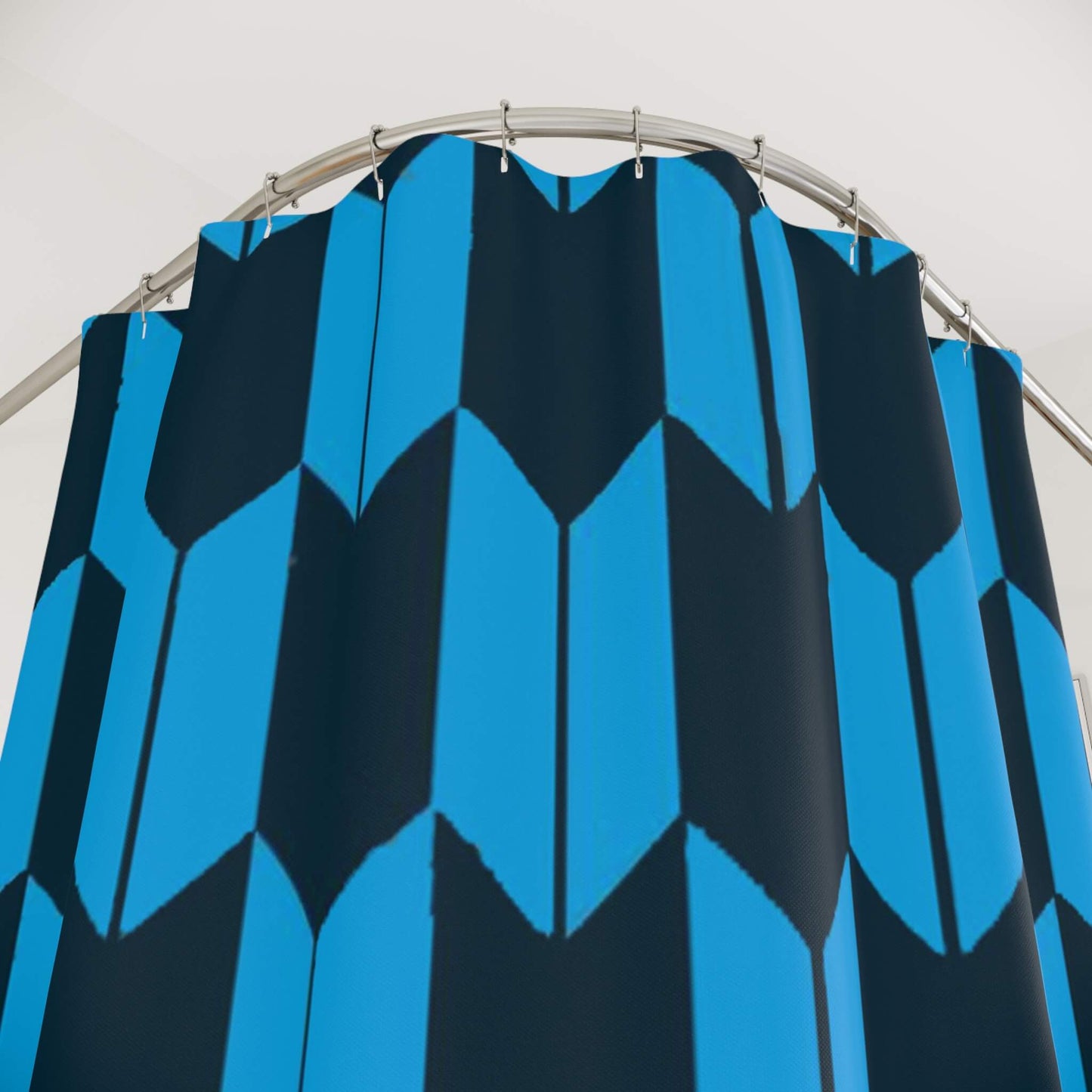 Trapezoid Tessellation Pattern Shower Curtains