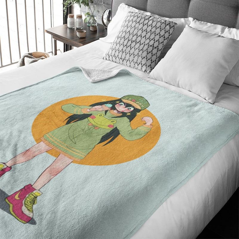 My Hero Academia Tsuyu Asui Froppy Kawaii Blend Blanket-My Hero Academia-Blanket,My Hero Academia,My Hero Academia Blanket