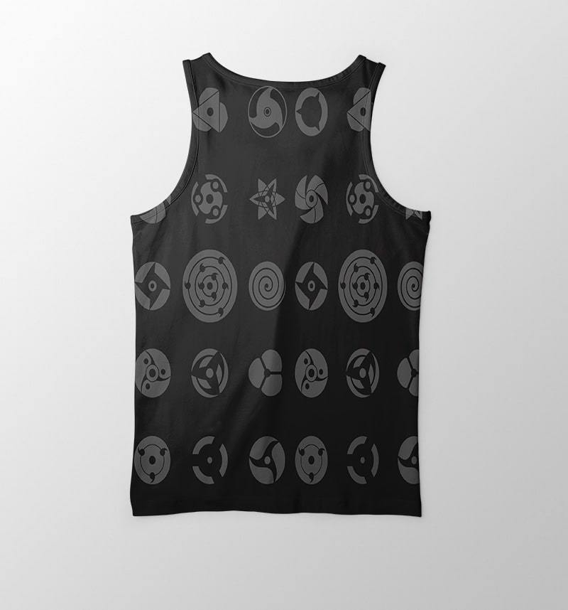 Uchiha Madara Renighan Embossed Uciha Eyes Naruto Tank Top-Naruto-meta-size-chart-tank-top-size-chart,Naruto,Naruto Shippuden,Tank Tops,Vest
