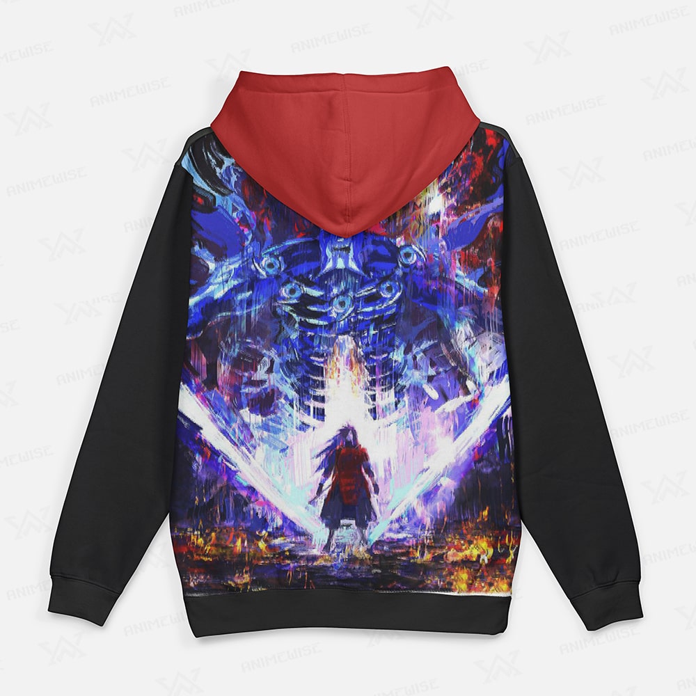 Madara Uchiha All Over Naruto Pullover Hoodie