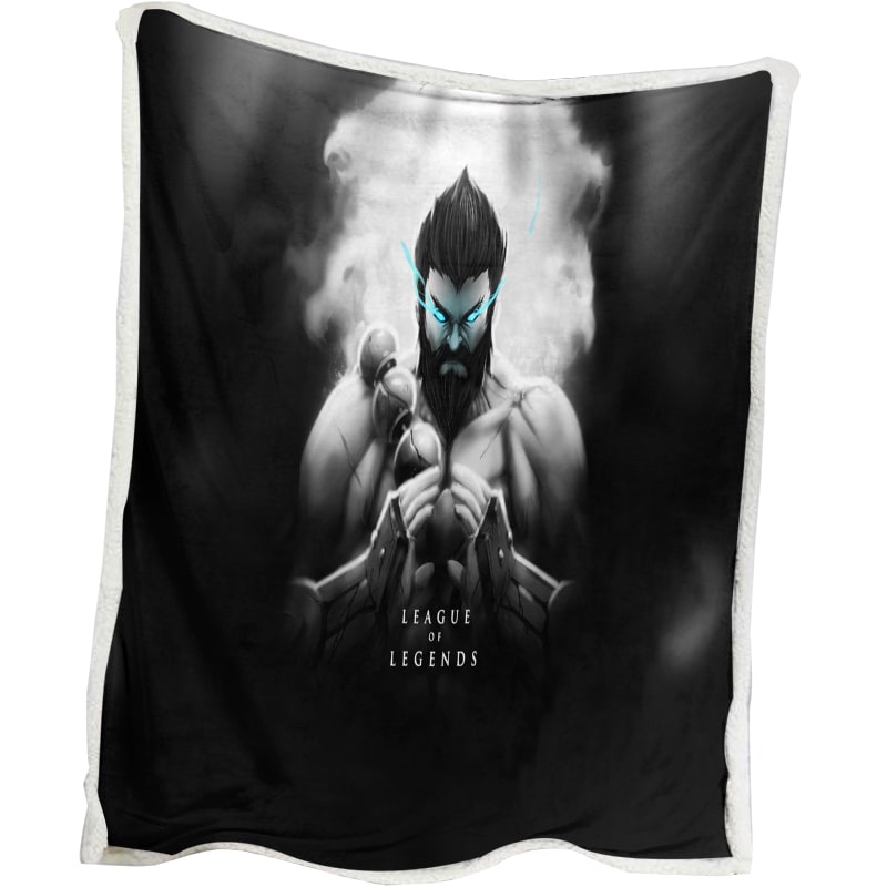 League of Legends Udyr Smoky Clouds Brushed Gaming Blanket