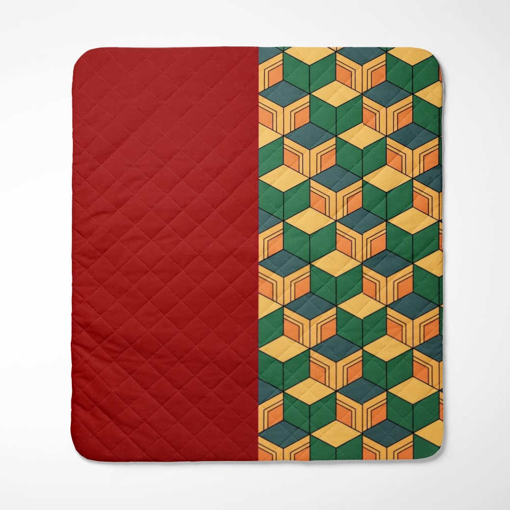 Tomioka Giyu Demon Slayer Color Overlap Pattern Bedspread Quilt Set