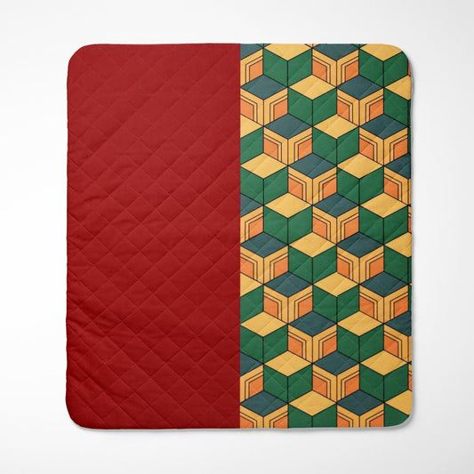 Tomioka Giyu Demon Slayer Color Overlap Pattern Bedspread Quilt Set