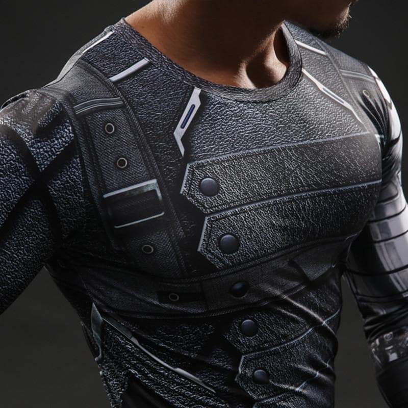 Winter Soldier Bold 3D Printed Long Sleeve Shirt