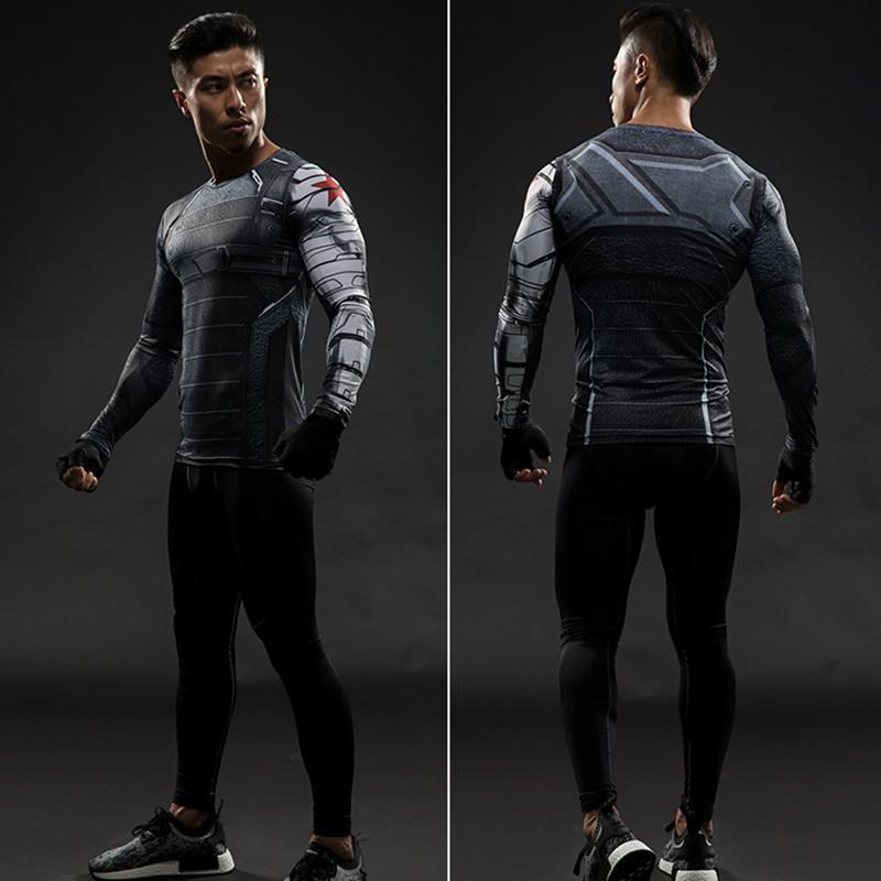Winter Soldier Bold 3D Printed Long Sleeve Shirt