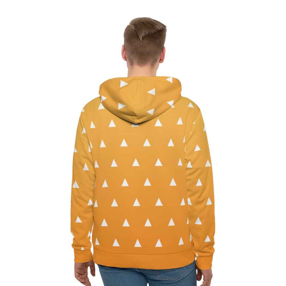 Demon slayer Zenitsu Agatsuma Kamado Pattern Pullover Hoodie