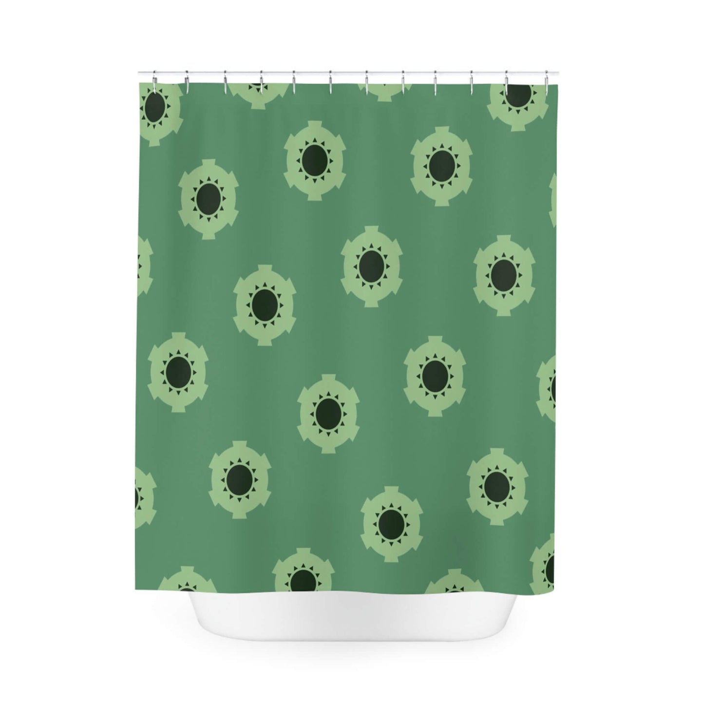 Roronoa Zoro Wano Pattern One Piece Shower Curtains
