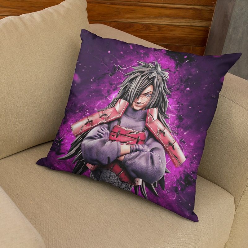 Madara Uchiha 3D Brushed Cool Look Naruto Throw Pillow-Naruto-Akatsuki,Home Decor,Naruto,Naruto Shippuden,Pillowcase,Throw Pillow