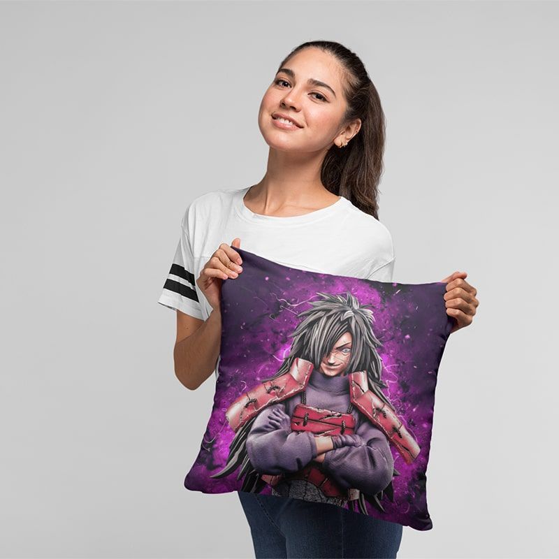 Madara Uchiha 3D Brushed Cool Look Naruto Throw Pillow-Naruto-Akatsuki,Home Decor,Naruto,Naruto Shippuden,Pillowcase,Throw Pillow